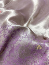 Lilac Purple Designer Hand Embroidery Kanchi Tissue Silk Saree
