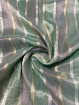 Fern Green Designer Hand Embroidery Rangkat Kanchi Tissue Silk Saree