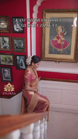 Salmon Pink Kanchipuram Tissue Silk Saree