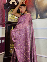 Sangria Purple Uppada Cotton Silk Saree