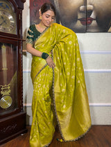 Baby Mehendi Banarasi Uppada Silk Saree