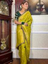 Baby Mehendi Banarasi Uppada Silk Saree
