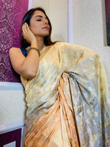 Multi Shade Hand Dyed Banarasi Silk Saree