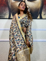 Tuscan Tan Uppada Cotton Silk Saree
