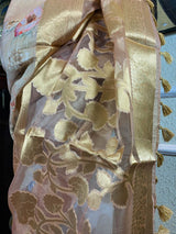 Beige Kora Silk Saree