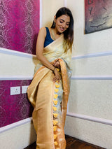 Multi Shade Hand Dyed Banarasi Silk Saree