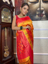 Mustard Yellow Patola Silk Saree