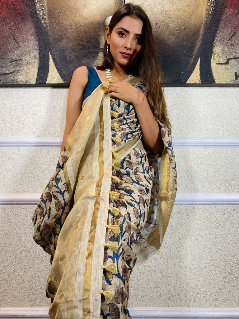 Tuscan Tan Uppada Cotton Silk Saree