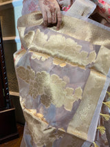Lemonade Pink Kora Silk Saree