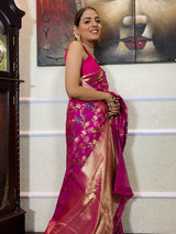 Sangria Purple Banarasi Silk Saree