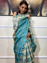 Cream White Uppada Cotton Silk Saree