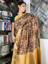 Caramel Brown Uppada Cotton Silk Saree