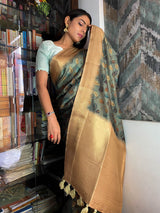 Sacramento Green Uppada Cotton Silk Saree