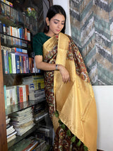 Caramel Brown Uppada Cotton Silk Saree