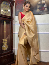Golden Shaded Kanjeevaram Silk Saree