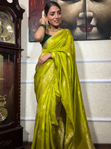 Baby Mehendi Banarasi Uppada Silk Saree