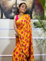 Monarch Orange Georgette Bandhej Saree