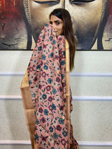 Garnet Brown Uppada Cotton Silk Saree
