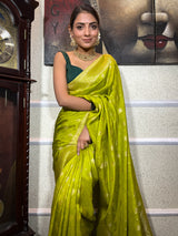 Baby Mehendi Banarasi Uppada Silk Saree
