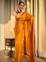 Medallion Golden Yellow Kanjeevaram Silk Saree
