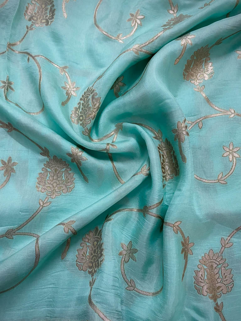 Arctic Blue Banarasi Uppada Silk Saree