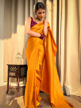 Medallion Golden Yellow Kanjeevaram Silk Saree