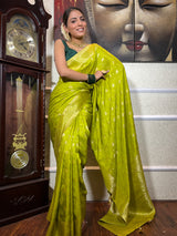 Baby Mehendi Banarasi Uppada Silk Saree