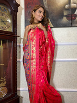 Queen Pink Banarasi Silk Saree