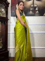 Baby Mehendi Banarasi Uppada Silk Saree